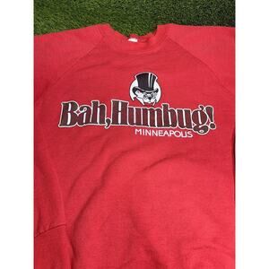 Vtg Bah, Humbug! Minneapolis Guthrie Theater Christmas Sweatshirt Size L USA
